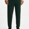 Cuffed sweatpants in cotton terry with logo print