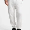 Cuffed sweatpants in cotton terry with logo print