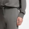 Cuffed sweatpants in cotton terry with logo print