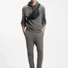Cuffed sweatpants in cotton terry with logo print