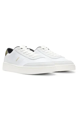 Cupsole sneakers with gold-printed logo