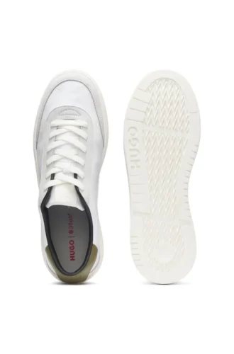 Cupsole sneakers with gold-printed logo