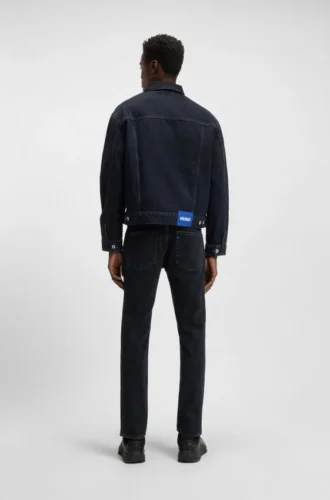Dark-blue extra-slim-fit jeans in stretch denim