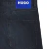 Dark-blue regular-fit jeans in stonewashed denim Dark-blue regular-fit jeans in stonewashed denim