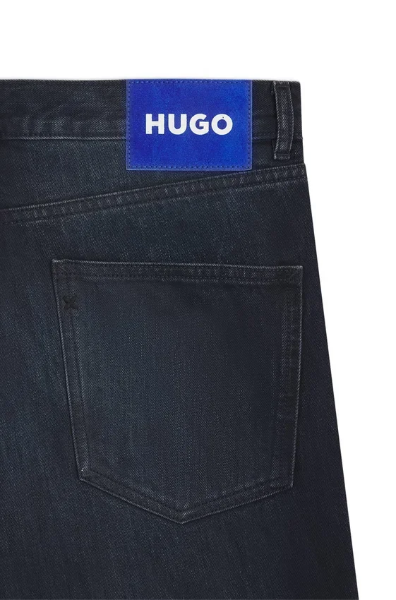 Dark-blue regular-fit jeans in stonewashed denim Dark-blue regular-fit jeans in stonewashed denim
