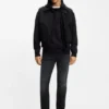Dark-blue slim-fit jeans in stretch denim