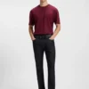 Dark-blue slim-fit jeans in stretch denim