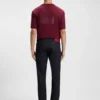 Dark-blue slim-fit jeans in stretch denim