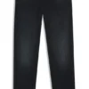 Dark-blue slim-fit jeans in stretch denim