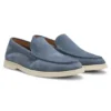 Debossed-logo loafers in suede