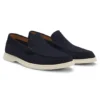 Debossed-logo loafers in suede