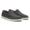 Debossed-logo loafers in suede