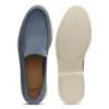 Debossed-logo loafers in suede