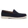 Debossed-logo loafers in suede