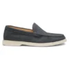 Debossed-logo loafers in suede