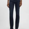 Deep-blue slim-fit jeans in stretch denim Deep-blue slim-fit jeans in stretch denim