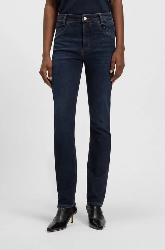 Deep-blue slim-fit jeans in stretch denim Deep-blue slim-fit jeans in stretch denim