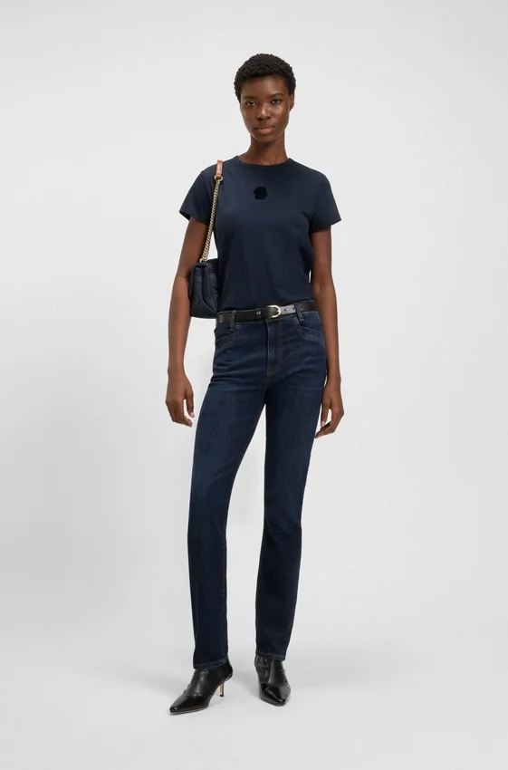 Deep-blue slim-fit jeans in stretch denim Deep-blue slim-fit jeans in stretch denim