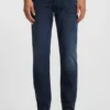 Delaware blue slim-fit jeans in knitted denim
