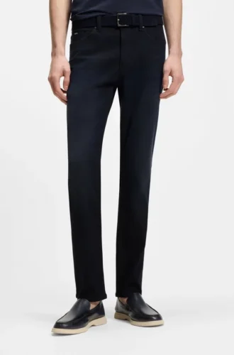 Delaware blue slim-fit jeans in knitted denim