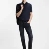 Delaware blue slim-fit jeans in knitted denim