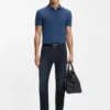 Delaware blue slim-fit jeans in knitted denim