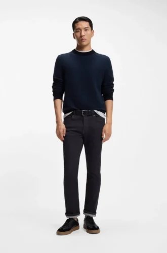 Delaware dark-blue slim-fit jeans in soft-motion denim
