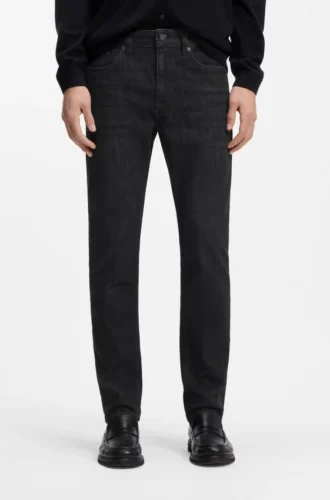 Delaware grey slim-fit jeans in wrinkle-resistant denim