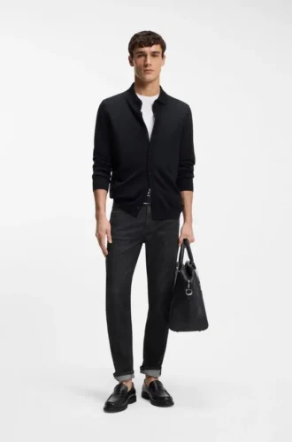 Delaware grey slim-fit jeans in wrinkle-resistant denim