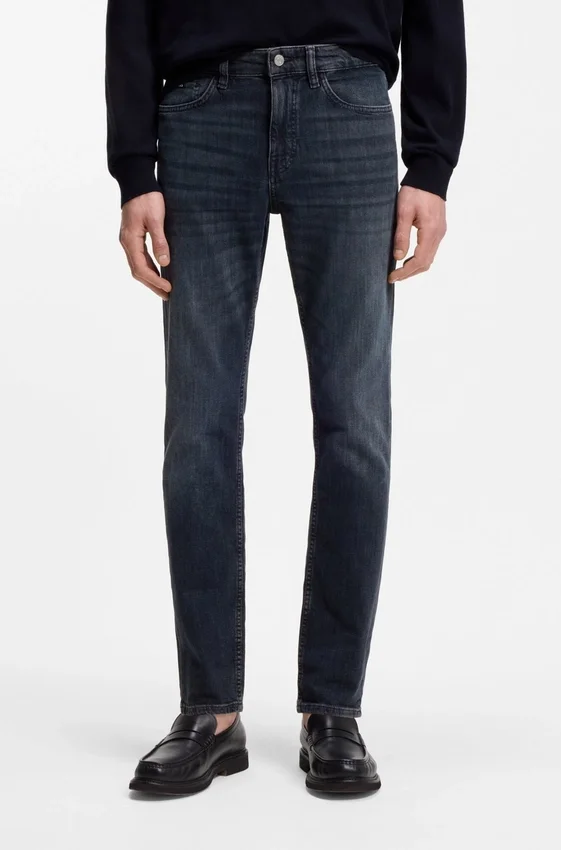 Delaware slim-fit jeans in blue mechanical-stretch denim Delaware slim-fit jeans in blue mechanical-stretch denim