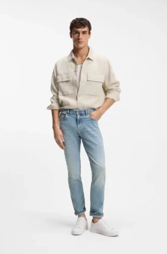 Delaware slim-fit jeans in blue soft-motion denim Delaware slim-fit jeans in blue soft-motion denim