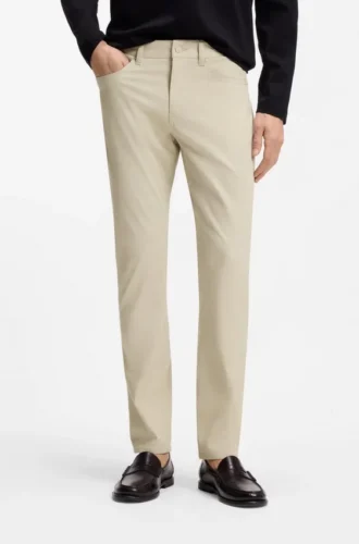Delaware slim-fit trousers in a cotton blend