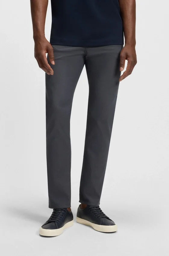 Delaware slim-fit trousers in patterned stretch cotton Delaware slim-fit trousers in patterned stretch cotton