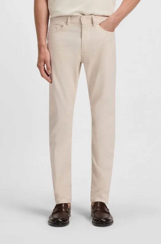 Delaware slim-fit trousers in patterned stretch cotton Delaware slim-fit trousers in patterned stretch cotton