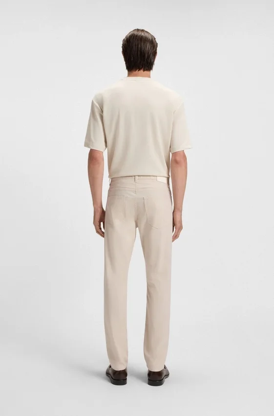 Delaware slim-fit trousers in patterned stretch cotton Delaware slim-fit trousers in patterned stretch cotton