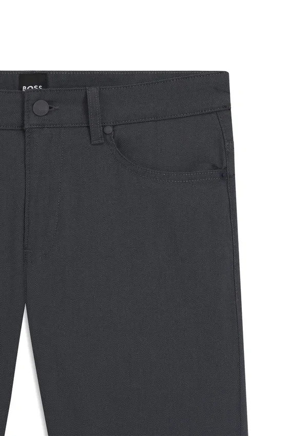Delaware slim-fit trousers in patterned stretch cotton Delaware slim-fit trousers in patterned stretch cotton
