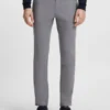 Delaware slim-fit trousers in wrinkle-resistant dobby