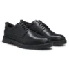 Derby shoes in leather with perforated monograms
