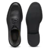 Derby shoes in leather with straw-print vamp
