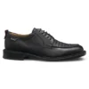 Derby shoes in leather with straw-print vamp