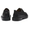 Derby shoes in leather with straw-print vamp