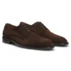 Derby shoes in suede with cap toe