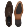 Derby shoes in suede with cap toe