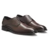 Derby shoes in textured and smooth leather