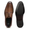Derby shoes in textured and smooth leather