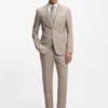 Derby shoes in textured and smooth leather