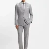 Derby shoes in textured and smooth leather