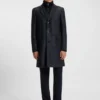 Detachable-inner coat in a slim fit