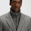 Detachable-inner coat in a slim fit