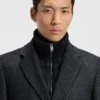 Detachable-inner coat in a slim fit